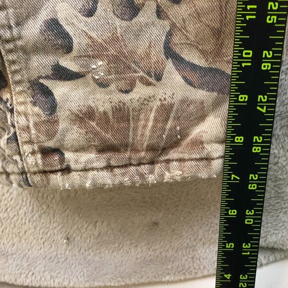 Vintage Wrangler Men's Flannel Lined Jeans Size 36x32 Camouflage Hunting Outdoor - Picture 3 of 16